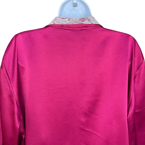 Vintage Victoria's Secret Gold Label Lace Colored Burgundy Shirt Nightgown M/L - Picture 7 of 11